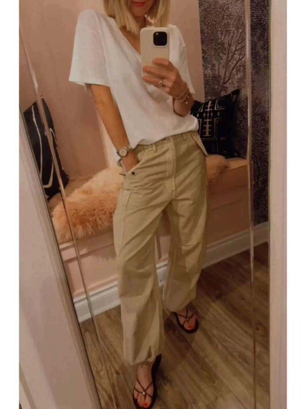 NWT Denimist Cropped Cargo Khaki Sand 24/25/26/27